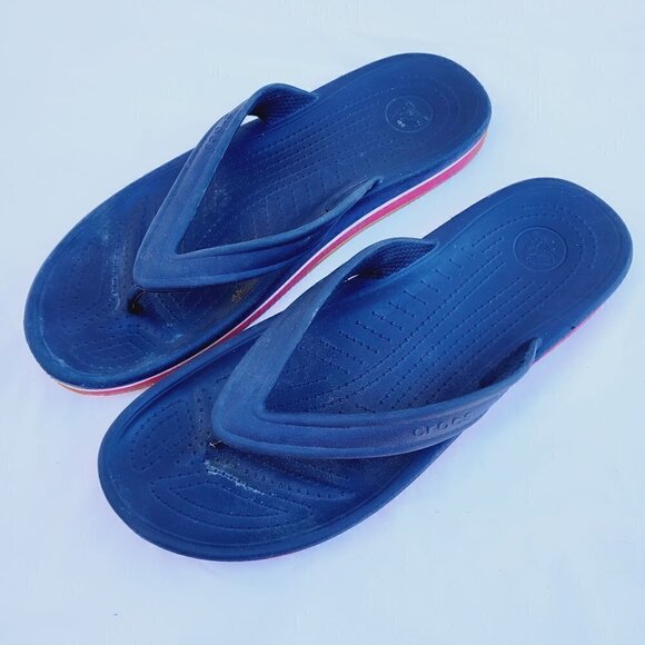 Croc´s Navy Flip Flop Sandals - Men´s 11